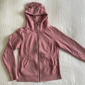 Lululemon Washed Pink Vintage Scuba  Full Zip Hoodie (sz 10)